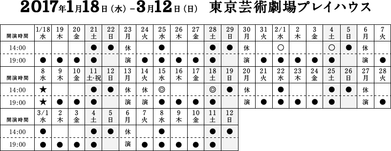 公演スケジュール